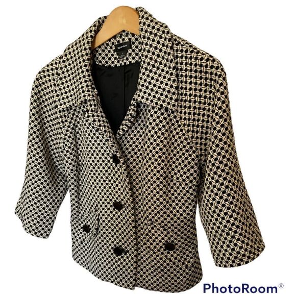 Spense Black and White Blazer Jacket, Small - Picture 3 of 4